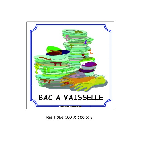 LOGO PORTE BAC A VAISSELLE - 100 X 100 X 3