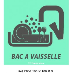 LOGO PORTE BAC A VAISSELLE - 100 X 100 X 3