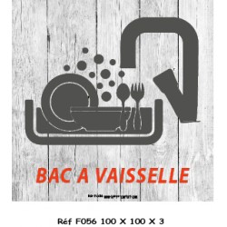 LOGO PORTE BAC A VAISSELLE - 100 X 100 X 3