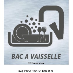 LOGO PORTE BAC A VAISSELLE - 100 X 100 X 3