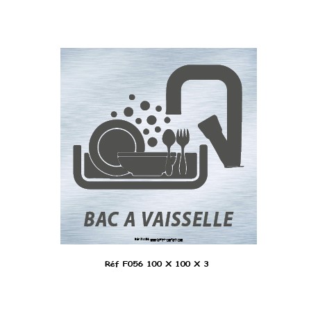 LOGO PORTE BAC A VAISSELLE - 100 X 100 X 3