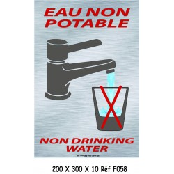 PANNEAU EAU NON POTABLE 2L- 200 X 300 X 10