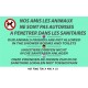 PANNEAU ANIMAUX INTERDIT DANS SANITAIRES 4L