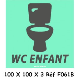 LOGO PORTE WC ENFANT - 100 X 100 X 3