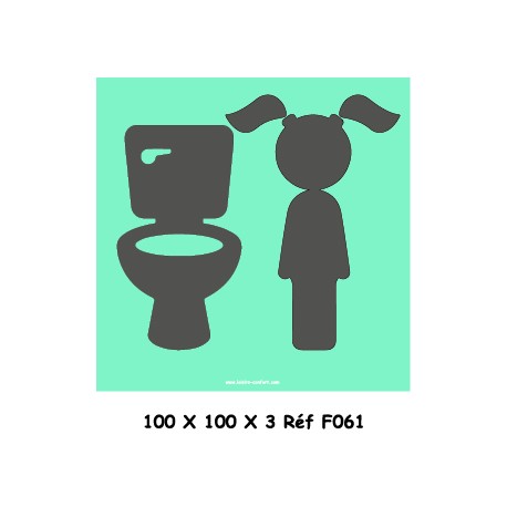 LOGO PORTE WC ENFANT - 100 X 100 X 3