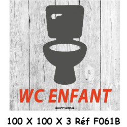 LOGO PORTE WC ENFANT - 100 X 100 X 3