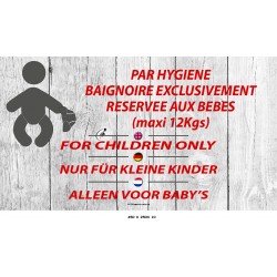 PANNEAU BAIGNOIRE BÉBÉ - 3L - 450 X 250 X 10