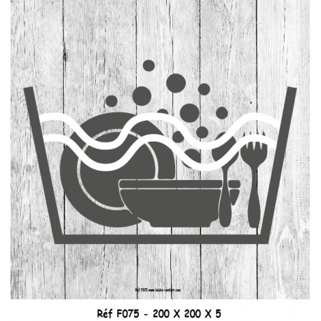 PANNEAU LESSIVE / VAISSELLE - AUTORISÉE / INTERDITE - 200 X 200 X 5