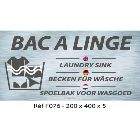 PANNEAU BAC LINGE 200 X 400 X 5