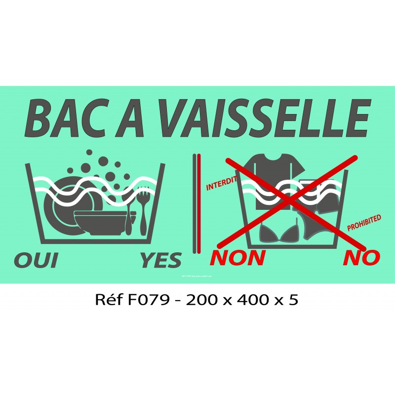 PANNEAU BAC VAISSELLE 200 X 400 X 5 - Loisirs-Confort