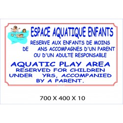 ESPACE AQUATIQUE ENFANTS 700 X 400 X 10