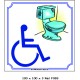 LOGO PORTE WC HANDICAPE - 100 X 100 X