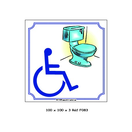 LOGO PORTE WC HANDICAPE - 100 X 100 X