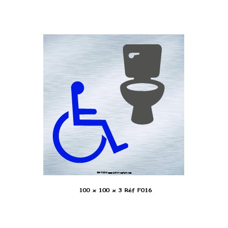 LOGO PORTE WC HANDICAPE - 100 X 100 X 3