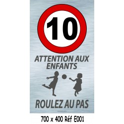 PANNEAU 10KM/H ENFANTS - 700 X 400 X 10