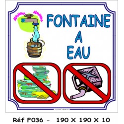 FONTAINE A EAU - 200 X 200 X 10