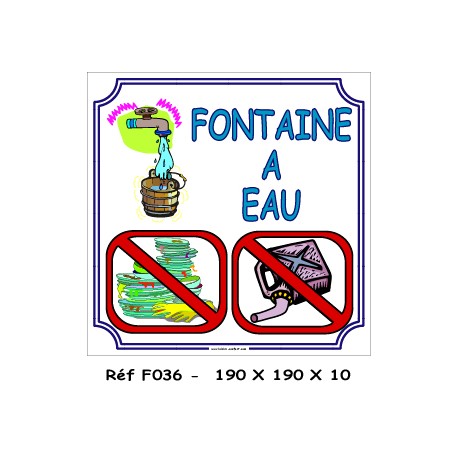 FONTAINE A EAU - 200 X 200 X 10
