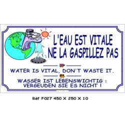 GASPILLEZ PAS L'EAU 3L - 450 X 250 X 10