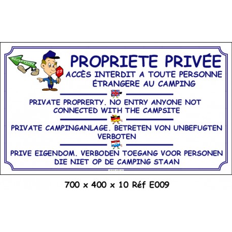 Panneau propriété privée