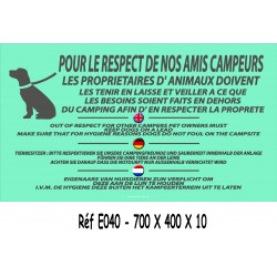 PANNEAU POUR LE RESPECT DES CAMPEURS 4L - 700 X 400 X 10