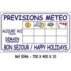 PANNEAU MÉTÉO - 700 X 400 X 10