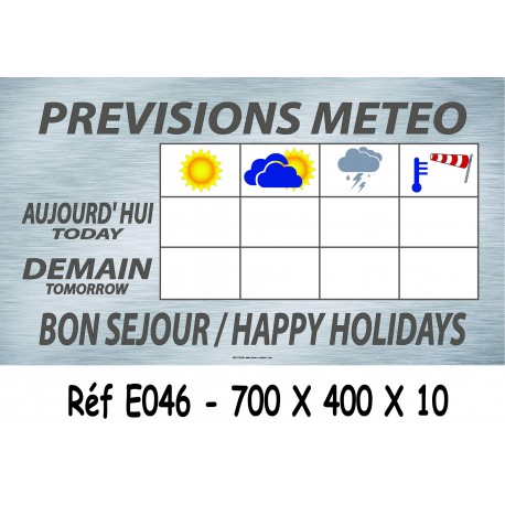 PANNEAU MÉTÉO - 700 X 400 X 10