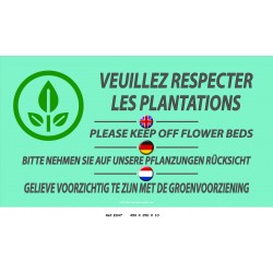 PANNEAU RESPECTEZ LESPLANTATIONS 4L - 450 X 250 X 10