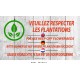 PANNEAU RESPECTEZ LESPLANTATIONS 4L - 450 X 250 X 10