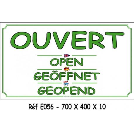 PANNEAU OUVERT 4L - 700 X 400 X 10