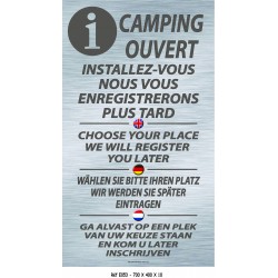 PANNEAU CAMPING OUVERT 4 L - 700 X 400 X 10