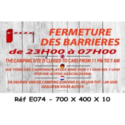 PANNEAU FERMETURE DES BARRIÈRES 4L - 700 X 400 X 10