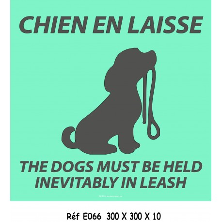 PANNEAU CHIENS LAISSE 3L - 400 X 400 X 10