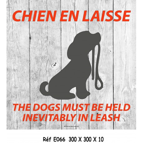 PANNEAU CHIENS LAISSE 3L - 400 X 400 X 10