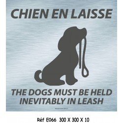 PANNEAU CHIENS LAISSE 3L - 400 X 400 X 10