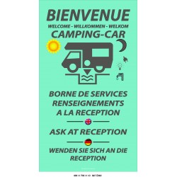 PANNEAU BIENVENU CAMPING CAR 3L - 400 X 700 X 10