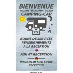 PANNEAU BIENVENU CAMPING CAR 3L - 400 X 700 X 10