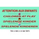 PANNEAU ATTENTION ENFANTS 4L- 700 X 400 X 10