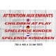 PANNEAU ATTENTION ENFANTS 4L- 700 X 400 X 10