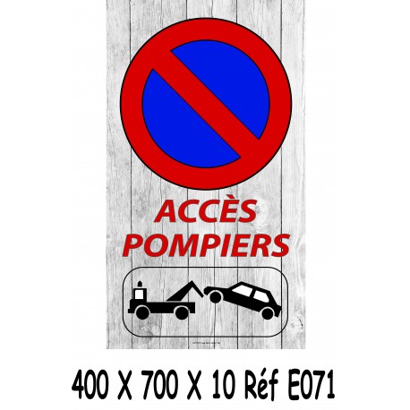 PANNEAU ACCÈS POMPIER 400 X 700 X 10