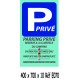 PANNEAU PARKING PRIVE 4L - 400 X 700 X 10