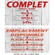 PANNEAU COMPLET/EMPLACEMENTS DISPONIBLES R/V 4L - 700 X 400 X 10