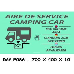 PANNEAU AIRE SERVICES CAMPING CAR 700 X 400 X 10