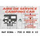 PANNEAU AIRE SERVICES CAMPING CAR 700 X 400 X 10