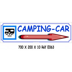 PANNEAU DIRECTIONNEL CAMPING CAR - 700 X 200 X 10