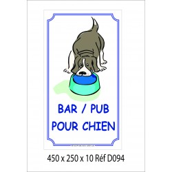 BAR POUR CHIEN 450 X 250 X 10