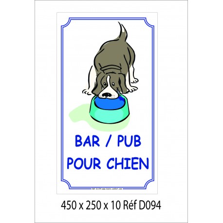 BAR POUR CHIEN 450 X 250 X 10