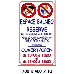 HEURES ESPACE BALNEO 2L - 700 X 400 X 10