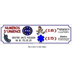 NUMÉRO D'URGENCE - 700 X 200 X 10