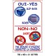 OUI-YES / NON-NO PISCINE V - 700 X 400 X 10