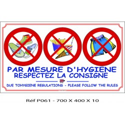 RESPECTEZ LA CONSIGNE 2L- 700 X 400 X 10